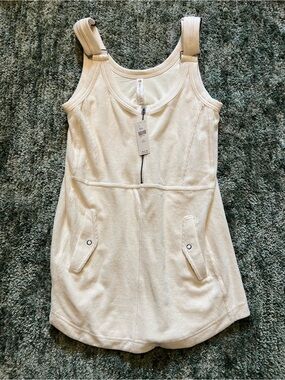 Anthropologie Cream Zippered Mini Dress Size XXS